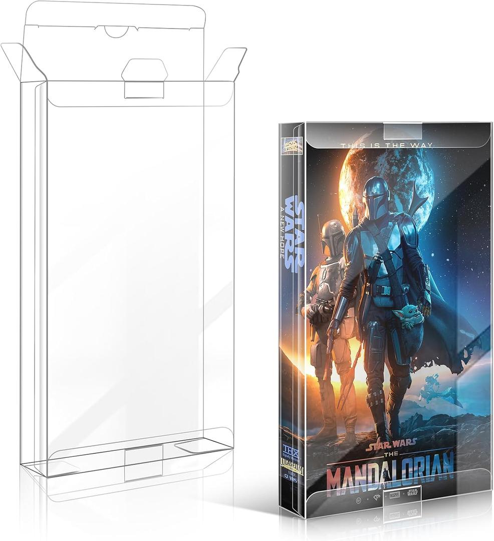 VHS Tapes Protector - Premium VHS Cassette Tape Storage & Protector, Durable VHS Protectors for Home & Kitchen Media Storage - (Ultimate 10 Packs)