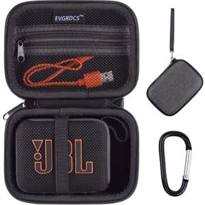 Carrying Case for JBL Go 4/JBL Go 3,Scratch and Fall Resistant, with Hanging Rope and Mesh Bag
