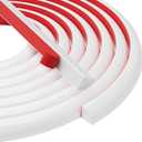 Flexible Quarter Round Peel and Stick Trim - Silicone Rubber Molding for Floor, Bathrooms, Kitchens, Countertops (78inch, White)