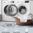 Area Rug 5x7 Washable Rug, Large Soft Rugs with Non-Slip Backing and Soft Low Pile, Vintage Gray Rug for Living Room and Bedroom