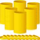 CHRORINE 100 Pcs Plain Silicone Wristbands Bulk Blank Rubber Bracelets Unisex Party Game Supplies (Yellow)