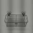 Classico Bathroom Power Lock Suction Shower Caddy Basket for Shampoo, Conditioner, Soap - Silver 