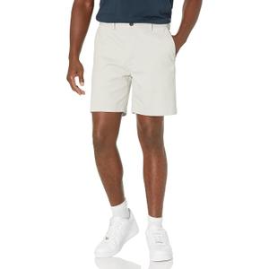 Amazon Essentials Mens Classic-Fit 7" Chino Shorts (29, Grey)