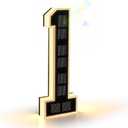 ISUNMEA 9 Inch Solar Lighted House Numbers for Outside, Light Up Waterproof LED Address Numbers Signs for Houses, Large Personalized Illuminated Exterior Modern House Numbers Light (1-Black, 9IN)