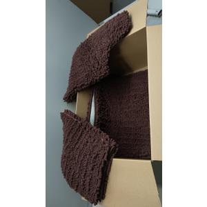 ACCUMTEK Upgrade Extra Large Brown Bathroom Rug Set 3 Pieces Ultra Soft, Thick Absorbent Bath Mats, Non Slip Chenille Toilet Mat for Bathroom, Bedroom, Kitchen, Dark Coffee (48"x20"+ 24"x17"+ U Shape 20"x24")