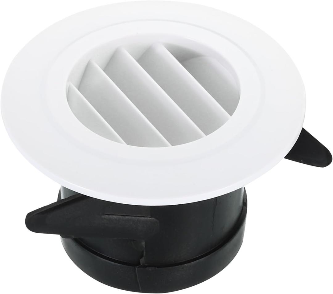 PATIKIL 3 Inch Round Air Vent, Ceiling Diffuser Grill Cover ABS Louver Soffit Vent with Screen for Bathroom Kitchen Living Room, White
