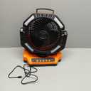 40000mAh Battery Powered Camping Fan - 136H Max Cooling, Rechargeable Battery Operated Oscillating Floor Fan with Charger, Remote & Hook, Portable for Tent Outdoor Patio Garage Hurricane Power Outage (Orange)