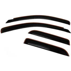 4pcs Sun Vent Wind Deflector Guard Window Visors Left Driver Side in Channel Mount Style Acrylic Dark Smoke Quad Cab for Dodge for Ram 1500 2002-2008 for Ram 2500/3500 2003-2009 4pc HR2409