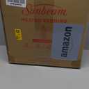 Sunbeam Electric Restful Quilted Heated Mattress Pad Queen 80" x 60" 12 Heat Settings 12-Hour Auto Shut-Off Extra-Cozy Fabric Deep Pocket Fit Machine Washable (White Quilted Vertical)