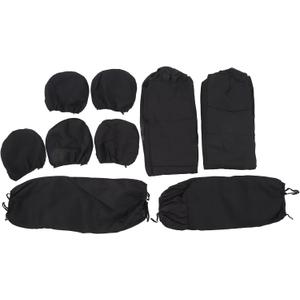 Car Cloth Seat Cover, Car Seat Covers Full Set Breathable and Soft Cloth Seat Cover Universal Fit for Cars Black
