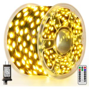 Christmas Lights 1200 LED 394 FT, IP67 Waterproof Christmastree Lights with 8 Modes, Remote Control 3 Timers & Memory Function Xmas Decorations for House and Holiday (Warm White)