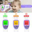 Forehead Thermometer, Adult Children Infant Non-Contact Infrared Thermometer with Fever Alarm, Silent Mode and Memory Function, for Measuring Body Temperature, Object Surface Temperature