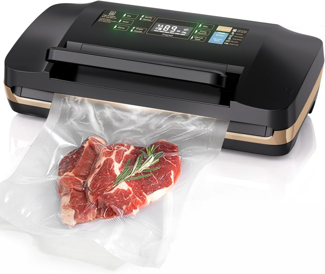 Vacuum Sealer Machine, Updated Powerful 95KPa Commercial Food Saver with Double Seal for 2X Strength