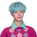 ColorGround Short Light Green Cosplay Wig for Adults Halloween Party