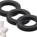 Frienda 3 Pcs 4.06-inch by 2.56-inch ID Flush Valve Gasket Replacement Toilet Tank Parts Seal Gasket Fits Various Flush Valves