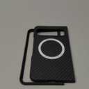 Magnetic Case for Google Pixel Fold Case Compatible with MagSafe Charger Carbon Fiber Slim Ultra Thin Aramid Fiber Anti-Scratch Shockproof Phone Case, Black