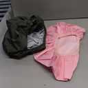 2 Pack Shower Caps for Women, Reusable Waterproof Shower Cap with Elastic Band, Thickened Waterproof Fabric Shower Bonnet for Braids, Long Hair (Pink and Green)