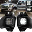 LED Fog Lights with Daytime Running Lights for Ford 2011 2012 2013 2014 2015 2016 F250 F350 F450 F550 Fog Light Assembly OEM Bumper Driving Fog Lamp Upgrade for Ford F250 11-16