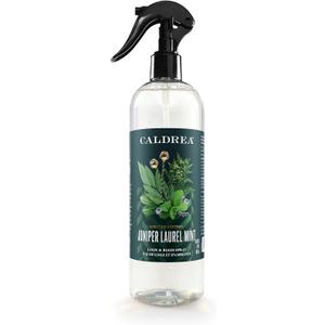 Caldrea Linen and Room Spray Air Freshener, Made with Essential Oils, Plant Derived Ingredients, Juniper Laurel Mint Scent, 16 oz