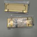 MOROBOR 2pcs Pocket Doors Drawer Handle Flush Pull, Hidden Concealed Furniture Handle with Screws Zinc Alloy Knobs for Cabinets, Closets, Drawers, Hole Center 96mm (Pearl Gold)