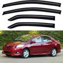 Window Visors Rain Guards for 2007-2013 Toyota Yaris Sedan, Out-Channel Window Vent Wind Deflectors Visors Shades for 07-13 Toyota Yaris