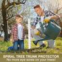 8 Pcs Tree Trunk Protector-2 Size Plastic Spiral Tree Guard Tree Trunk Protector Wrap Tree Bark Protector Tube Tree Wraps to Protect Bark Tree Saplings from Deer Cats Rodents Rabbit Mowers (White)