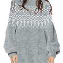 Sovoyontee Women's 2024 Cute Ugly Christmas Oversized Long Sweater Dress with Pockets, Size L