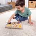 Melissa & Doug Musical Instruments Sound Puzzle - Wooden Peg Puzzle with Light-Activated Sound Effects (8 pcs) Wooden Peg Baby Music Learning Toys, for Toddlers and Preschoolers Ages 2+