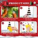 9 Christmas Tree Window Clings, Xmas Tree Snowflake Window Stickers,Merry Christmas Windows Clings, Red Black Xmas Trees Ball Snowflake Snowy Forest Glass Decals for Winter Home Party Decor