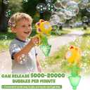 Automatic Flower Bubble Machine for Kid,Rechargeable Sun Flower Bubble Maker with Lights for Parties, 28in to 41in Adjustment Height Bubble Machine for Toddlers,Idea for Outdoor Wedding Birthday Gift