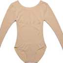 DANSHOW Women and Girls Nude Seamless Camisole Undergarment Leotard with Transition Straps