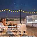 6 Pack 5 Ft String Light Poles, String Light Poles for Outside with Fixing Clips,Metal Poles for Outdoor String Lights, Hanging Light Poles for Deck Fence Garden Backyard Wall Bistro