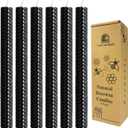 Lacaser Black Beeswax Taper Candles 6 Pcs, 9" Long Candles for Candlesticks,Unscented & Smokeless & Dripping Candle for Home Decor, Burning Time 4 Hours