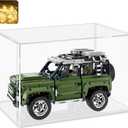 LANSCOERY Acrylic Display Case, Assemble Showcase Display Box for Collectibles, with Dustproof & Seamless Display Design, Suitable for 1/24 Scale Car Model 10x6x8inch White Base