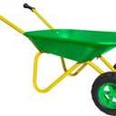 3T GROUP Kids Wheelbarrow Toy, Toddler Children Metal Wheelbarrow, Kid Gardening Tool, Wheel Barrow, Kids Wheel Barrel Sowing, Digging Sand, Sweeping Leaves, Shoveling Snow Green(Green)