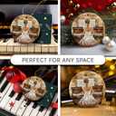 3 x Piano Ornament 2025 - Piano Ornaments for Christmas Tree, Music Gifts for Girls, Women, Friends, Teacher - Ceramic Ornament for Christmas Tree Decorations