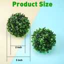 Hotop 2 Pcs 11 Inch Artificial Plant Topiary Ball 4 Layers Garden Spheres Boxwood Balls Artificial Topiaries Spheres Decorative Plants for Backyard, Balcony, Garden, Indoor Outdoor Decor(Green)