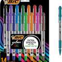 BIC Gel-ocity Smooth Stic Gel Pen, Medium Point (0.7mm), Assorted Colors, 14-Count, Vibrant and Smooth Gel Ink Pens