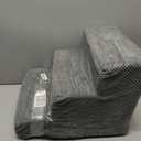 Aodisman Dog Stairs for Small Dogs, 3-Step Non-Slip Pet Stairs for Couch Sofa and Chair, Dog Bed Stairs for Puppy, Older Cat,Grey,13.6" H