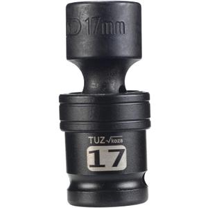 1/2" Universal Joint Socket.1/2-Inch Drive Shallow Impact Universal Joint Swivel Socket.Chrome Molybdenum Steel.6 Point, Metric 17mm