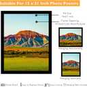 15x21 Picture Frame Black for Wall Mounting, Horizontal and Vertical Formats for Wall Hanging, Wood 15x21 Frame, Black, 1 Pack