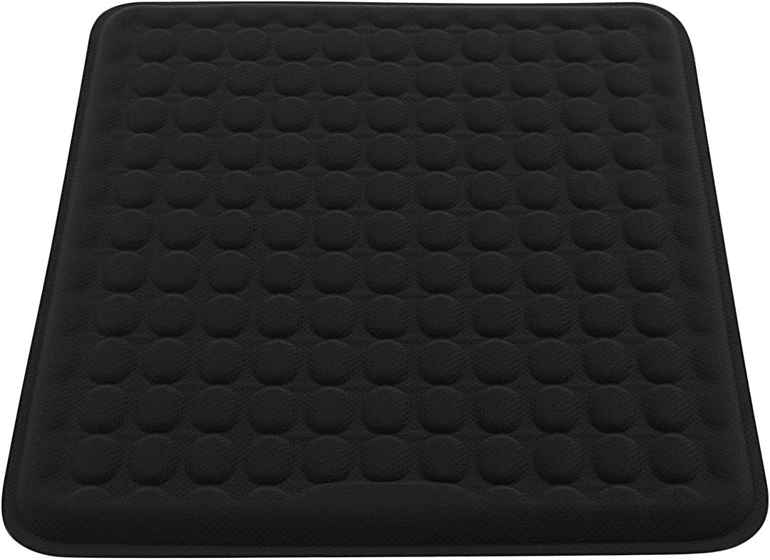 BABUR Gel Seat Cushion, Long Sitting Cooling Gel Hip Cushion, Breathable Anti Slip Office Chair Cushion, Car, Wheelchair, Travel - Black