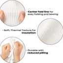 2x2 Acrylic Rib Knit Fabric, Warm & Soft, Stretchy Knitted Ribbing for Cuffs, Collars and Waistbands, Acrylic-Polyester Blend, 6.5 x 33.5 Inches (Off White, 6.5 x 33.5 Inches)