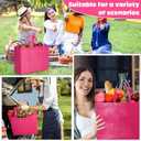 Windyun 200 Pcs Reusable Grocery Bags Large Shopping Tote Bulk, Rose Red, 16x6x12 Inch