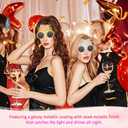 2 x Happy New Year Metallic Glasses Shiny 2026 Party Eyeglasses for Adults & Kids Fun NYE Accessories & Photo Booth Props (Golden Silver Red Blue)