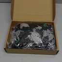 12 Pieces 5.7 Inch Christmas Poinsettia Flower Christmas Glitter Artificial Flower with Clips Xmas Tree Ornament for Wreath Garland Party Decor (Black,Silver)