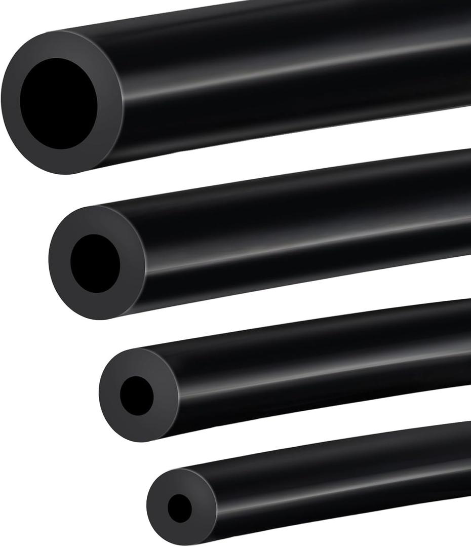 4PCS Vacuum Hose Automotive, 5 FT 1/8 5/32 1/4 3/8 Inch ID Vacuum Line, 130PSI Max Pressure Vacuum Lines Automotive, Silicone Vacuum Line