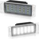 Full LED License Plate Light For 2010-2017 Chevy Corvette SS Equinox Impala Traverse Cadillac GMC Terrain Buick, 6000K White, Tag Lamp Assembly Replacement, 2PCS