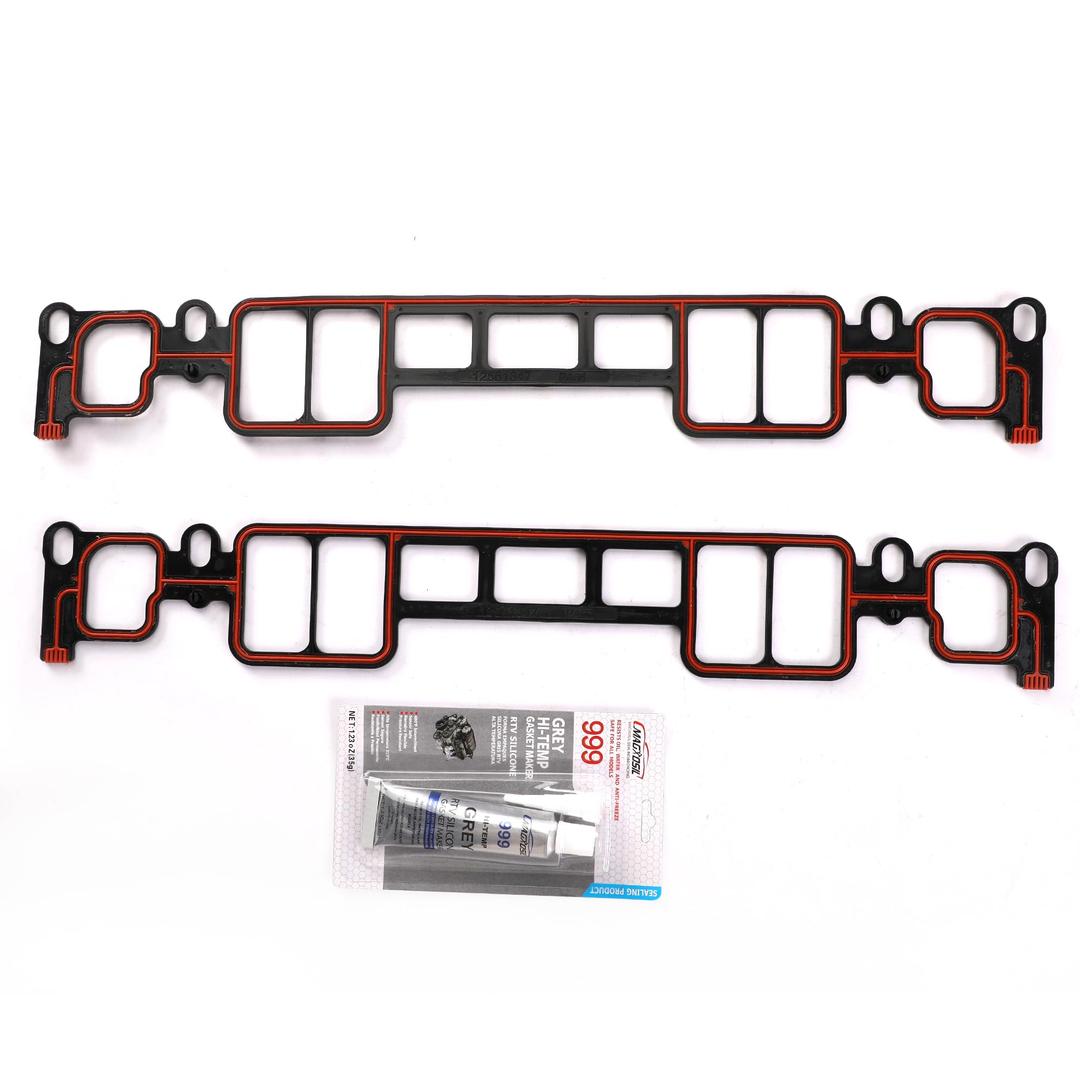 KAX MS90131 Intake Manifold Gasket Set Compatible with Chevy/GMC K1500 C1500 Suburban Tahoe Yukon Express Savana K2500 C2500 K3500 C3500 1996-1999 5.0L 5.7L, Cadillac Escalade 1999-2000