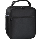 Insulated Lunch Bag, Leakproof Portable Lunch Box for Women Men Boys Girls, Large Capacity Cooler Bag with Handle and Bottle Pocket for Office School Camping Hiking Outdoor Beach Picnic (Black)